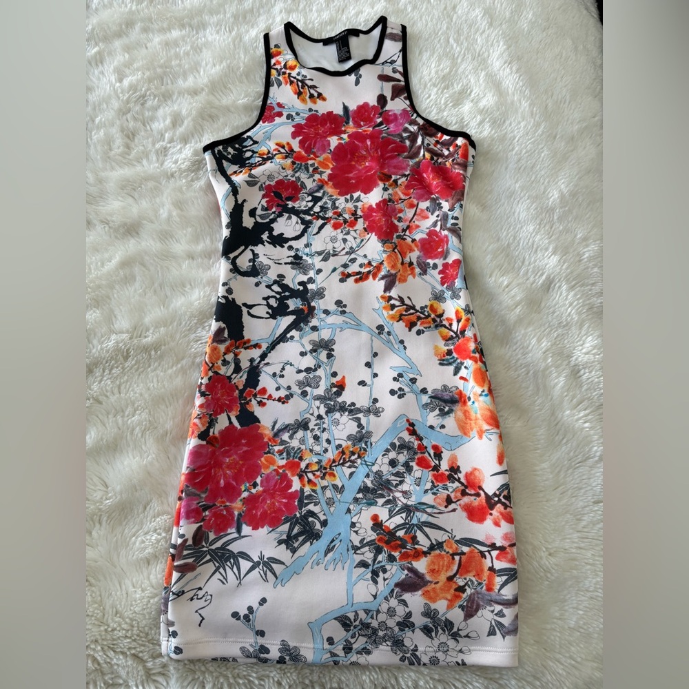 Forever 21 Red Black Halter Sheath Mini Dress